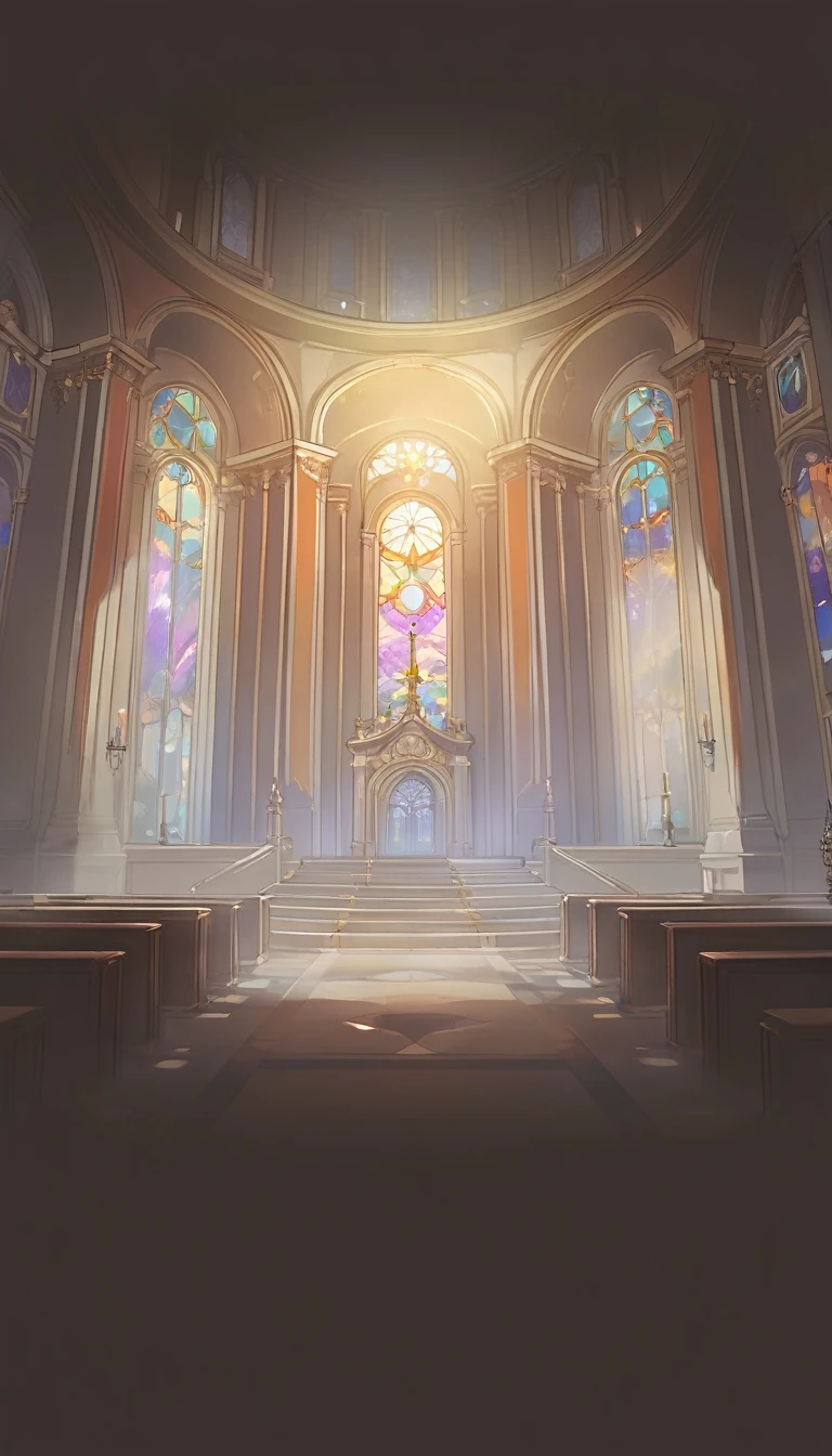 There is a picture of the church，There is a stained glass window in the church, 大Church Background, interior background technology, background technology, Kingdom of Light Background, anime background technology, Church Background, Church Background!, Palace Background, Stunning mysterious background, background technologywork, Anime Landscape Concept Art, Glowing stained glass background, Random background scenes, Ruina Library concept art, background technology deco palace