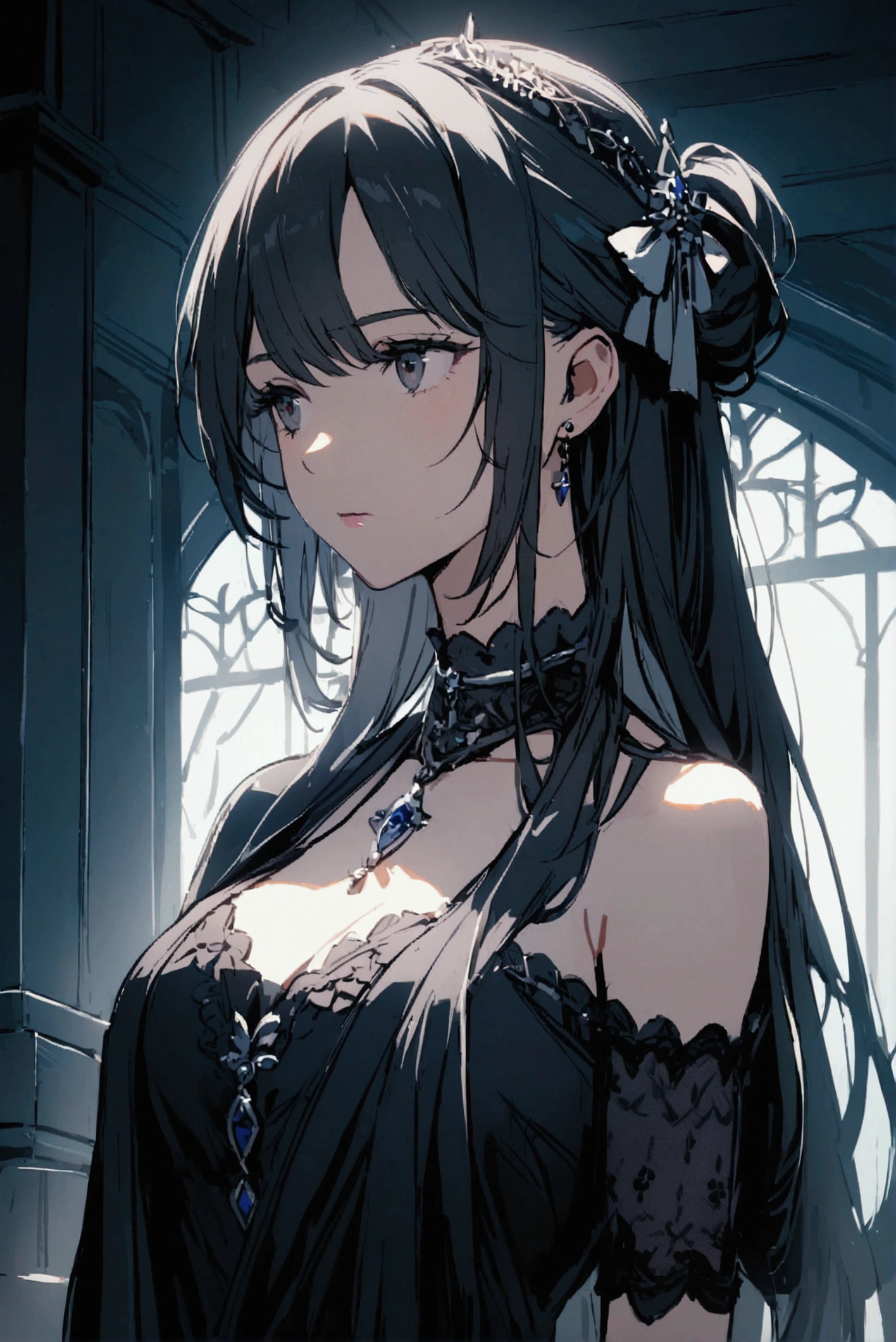 A girl with a collar  