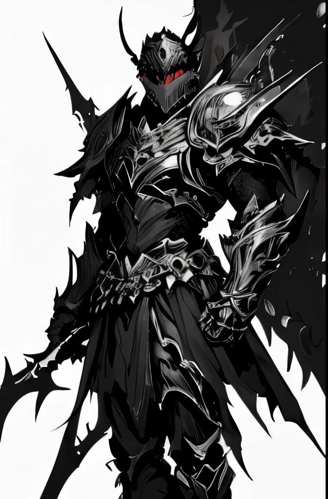 Dark armored male berserker