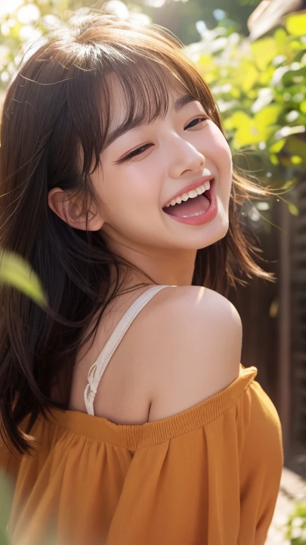 Laugh with your mouth wide open
