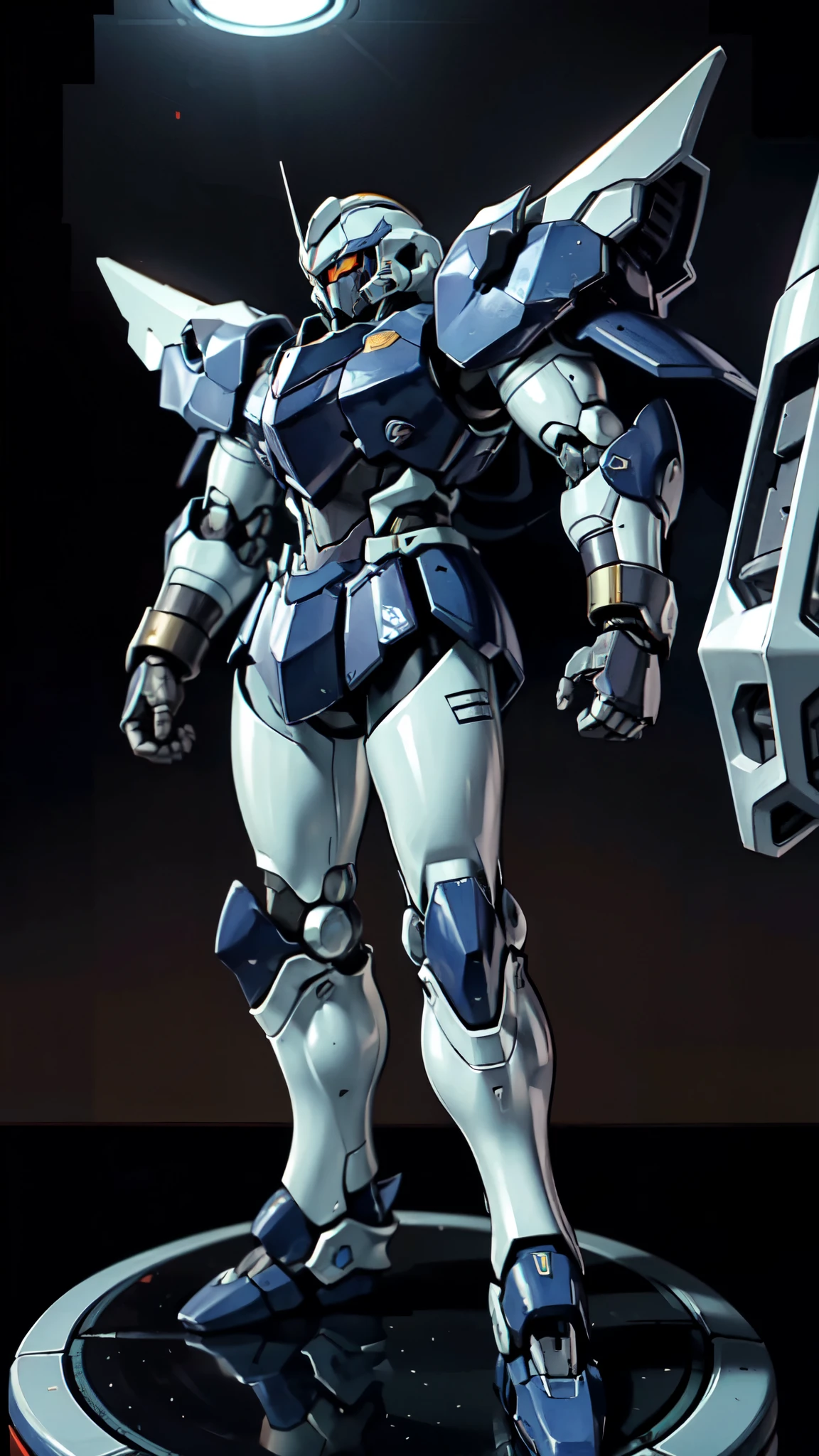 (masterpiece:1.5, best quality:1.5, extremely delicate:1.5), humanoid Mecha, fully enclosed shoulder guards, matching arm and leg guards, full body, full armor, the design balances heavy with agility, (the color scheme is primarily white with red and blue accents, the concept Inspired by Super robot, organic biotech armor, standing, floating high above the futuristic sci-fi city), exquisite and mature art style, (aura effect, energy, glowing eyes, the armor glows), ((RRS:1.2)), metallic, dramatic, high definition, highres, ultra-detailed, ultra-fine painting, professional, perfect body proportions, anatomically correct, symmetrical face, extremely detailed eyes and face, high quality eyes, creativity, RAW photo, UHD, 32k, Natural light, cinematic lighting, masterpiece-anatomy-perfect