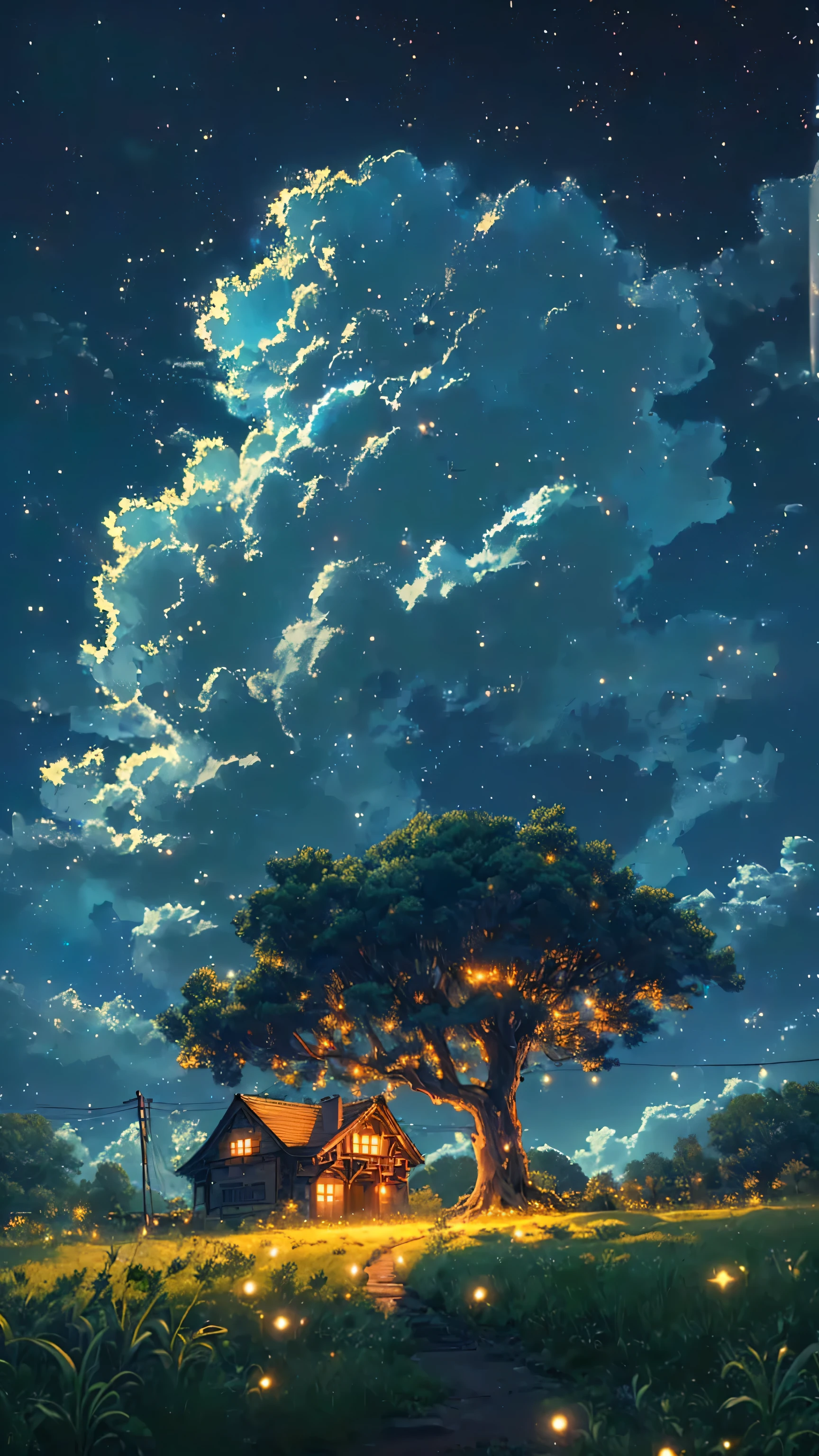 (best quality,4k,8k,highres,masterpiece:1.2),ultra-detailed,(realistic,photorealistic,photo-realistic:1.37),star-filled night sky,moonlit landscape,shimmering stars,tranquil atmosphere,dense clusters of stars,nighttime serenity,dreamlike surroundings,majestic celestial display,ethereal moonlight,serene and peaceful scene,enchanting nightscape,dark mysterious colors,soft moonlight casting gentle shadows,sparkling constellations,vivid colors reflecting off the sky,mesmerizing beauty of the night sky,luminous celestial bodies,pure fascination with the universe,awe-inspiring night-time vista,calm and serene night,glowing moonlight adding a touch of magic hyper datailed