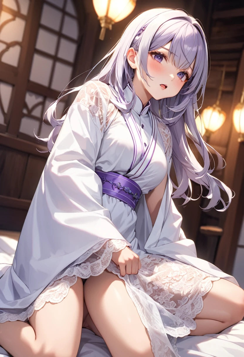 Adult sex-loving priest in a magical lacy robe、girl、15 years old、Vulgarity