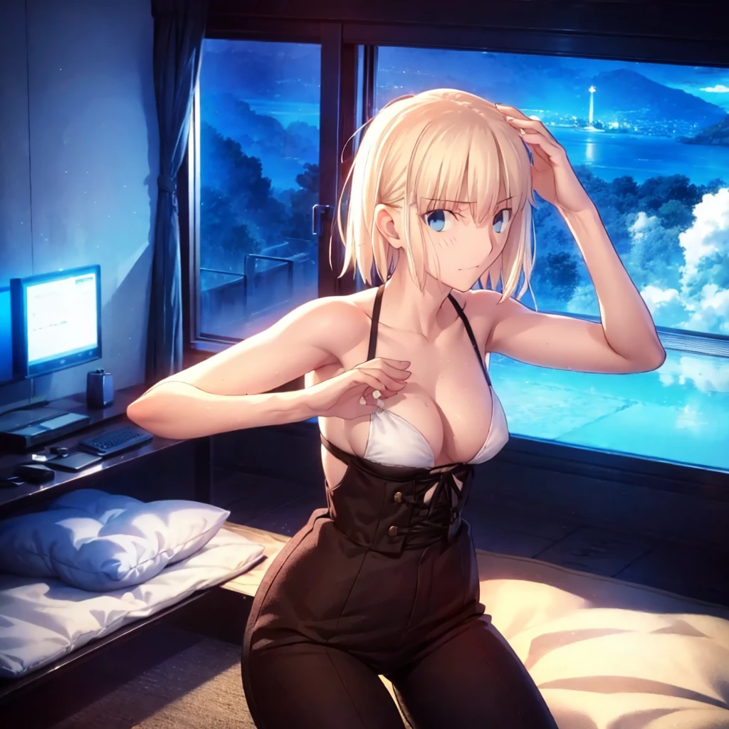 High resolution, 最high resolution,high resolution,{Things to know_f de stay night ufotable:1.15}, Rubio_ Best Quality, masterpiece, フルnude,Sweatだく,Blushing,smile,Armpitアップ,Sweat,Armpitを広げて見せている,bed,Moist,Blonde,whole body,pubic hairあり,Love juice,Armpit,side,sideの下,Armpitの下,sideアップ,Sweatをかいている,sideSweat,Upper Body, 1 person,sideズーム,Armpitズーム,Armpitを見せつける,sideを見せつける,両Arms behind head,nude,Raise your arms, Inner cavity reflection,whole body,Two arms,Alone,sexy,1 personだけ,Looking at me,膣からsemenが垂れている,front,pubic hair,Obscene lines,Ray tracing,Slender body,E Cup,Embarrassing,Armpit強調,side強調,ArmpitSweat,sideSweat,Wet Skin,Open your mouth,Noise Reduction,((Place your hands behind your head)),Emphasis on the crotch,Chest Enhancement,stage,Perfect lighting,体をfront,Look up,looking at the camera,真front,I don't want to go away.,体をfront,両Raise your arms,両Arms behind head,Embarrassing,Hands behind head,Hotel Rooms,bedの上,全naked,naked,膣からsemenが垂れている,bedに横たわる,,フルnude,オイルを塗ったテカテカのsideの下を見せる、オイルを塗った光沢のあるsideの下:1.30、Surreal、sideの下、オイルを塗った光沢のあるsideの下:1.30、光沢のあるsideの下、オイルを塗ったぬるぬのsideの下:1.30、ぬるぬるした光沢のあるsideの下:1.20、明るく詳細なsideの下、sideの下の細かいシワ:1.7、リアルなsideのシワ:1.7、sideの下を照らす光:1.4、side毛穴の細部まで), Armpit見せポーズ,side見せポーズ,Nipples,Nipplesが立っている,No clothes,素っnaked,Armpitアップ,sideアップ,NaughtyなArmpit,Naughtyなside,Sweat,Naughty,Arms behind head,Armpitを広げる,sideを広げる,Embarrassed look,Love juiceが垂れている,NaughtyなPussy,体をfrontへ,pubic hairが生えている,pubic hair,semen,semenまみれ,Naughtyな体,Naughtyな身体,NaughtyなPussy,Naughtyなgenital,genital,NaughtyなPussy,Naughtyなnaked,Naughtyなnaked体,Naughtyな肉体,Naughtyなボディー,恥ずかしそうにArmpitを見せている,恥ずかしそうにsideを見せている,lotion,lotionまみれ,Vaginal fluid,Vaginal fluidが垂れている,Love juice,Love juiceが垂れている,semenでベタベタ,Sticky with semen,Sperm,Spermまみれ,Spermでベタベタ,Pussy,Pussyを見せつける,Pussy,Pussyを見せつける,Embarrassed look,Groinにタトゥー,Groin,View your viewers,genital,女genital,湿ったArmpit,湿ったside,smile,4K,(8k),Noise Reduction,Place your hands behind your head,Emphasis on the crotch,