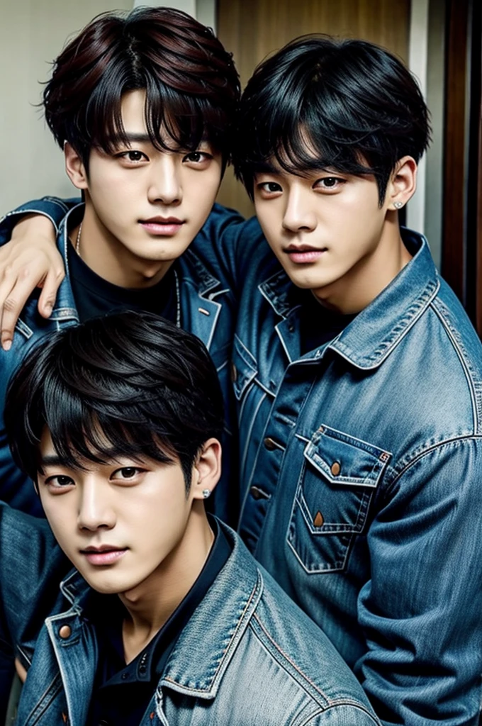 TWO EYES OF KOREAN BOYS, THEY LOOK LIKE JIMIN AND JUNGKOOK'S EYES