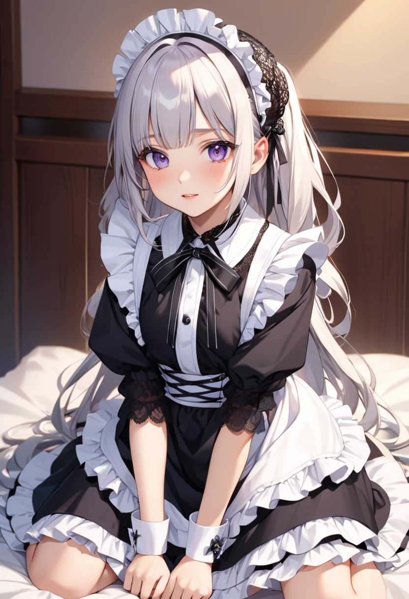 A maid who loves adult sex wearing a lace nunnery from a magical land、girl、15 years old、Vulgarity