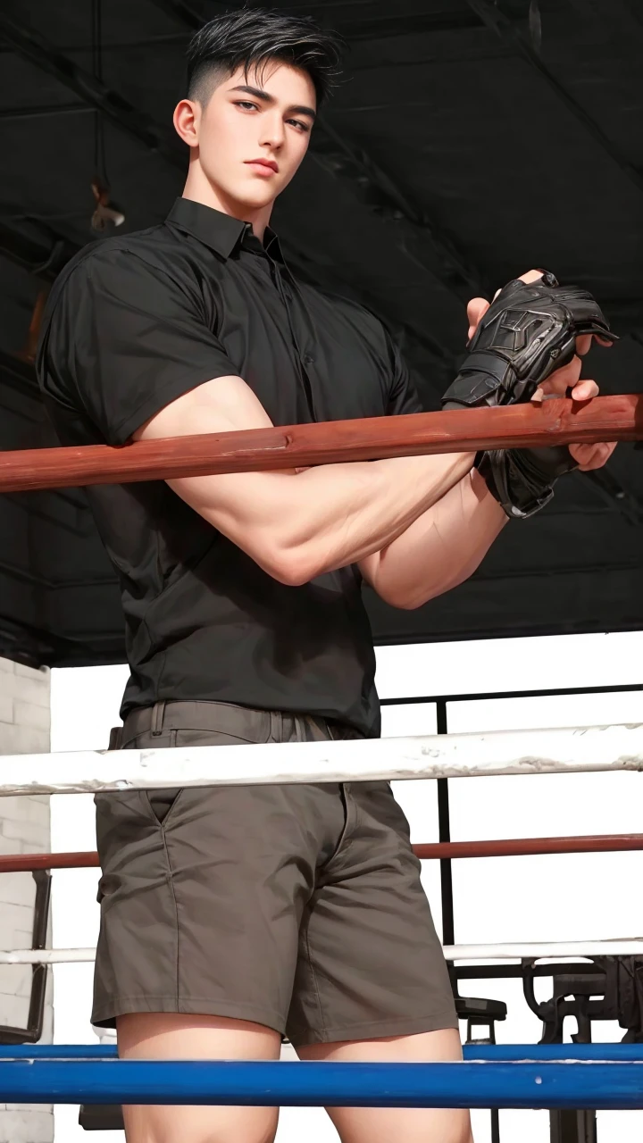 masterpiece, 1boy, adult, handsome, black hair, undercut hair, perfect face, detailed eyes and face, black eyes, clean shaved, muscular, capturing a rural atmosphere, dynamic lighting, unreal engine 5, hd picture,