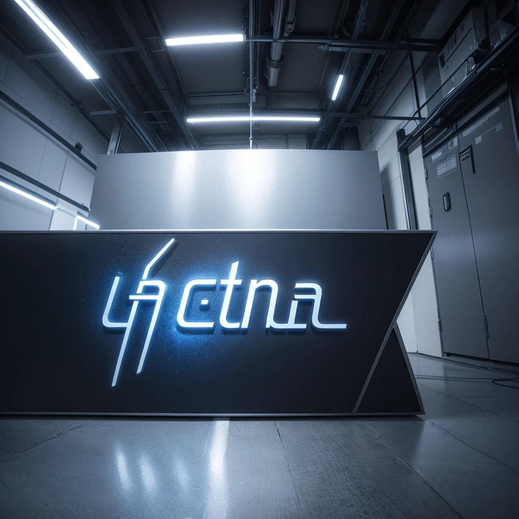 create a technology company logo named LAURS, use silver colors, metallic blue and white