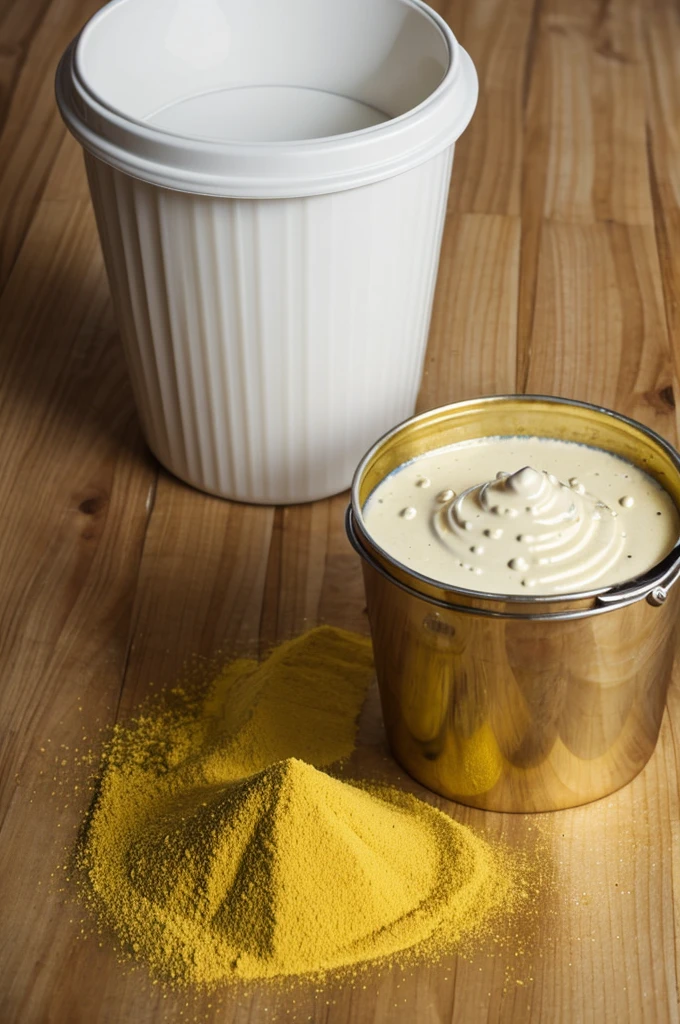 Curd bucket with golden colour