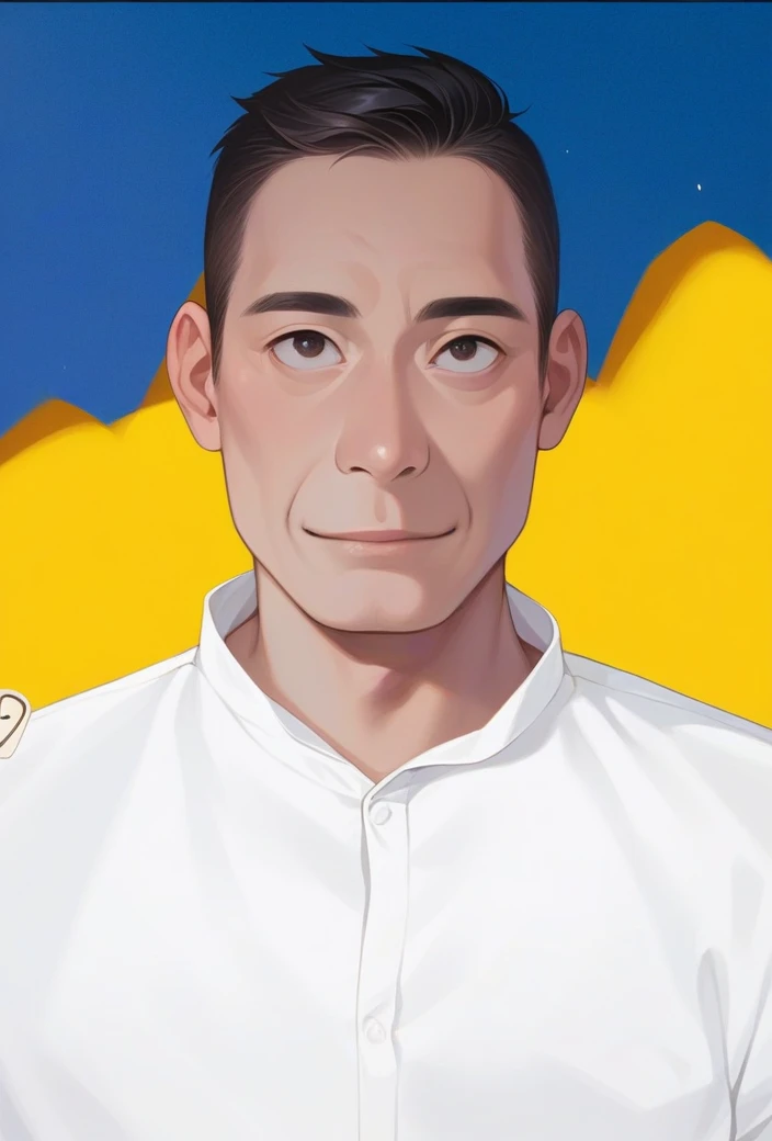 Hyperrealistic 3D Cartoon style character with big head. 20 year old Indonesian man, ideal body, neat black hair, wearing a black shirt.
smiling at the camera with hands in ready position, gray background. Use soft photography lighting. Hair lighting, top lighting, side lighting, high quality photos, UHD, 16K