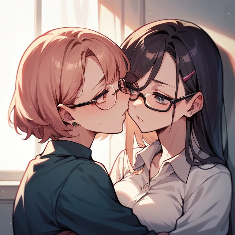 Glasses lesbian hypnotize eat cun