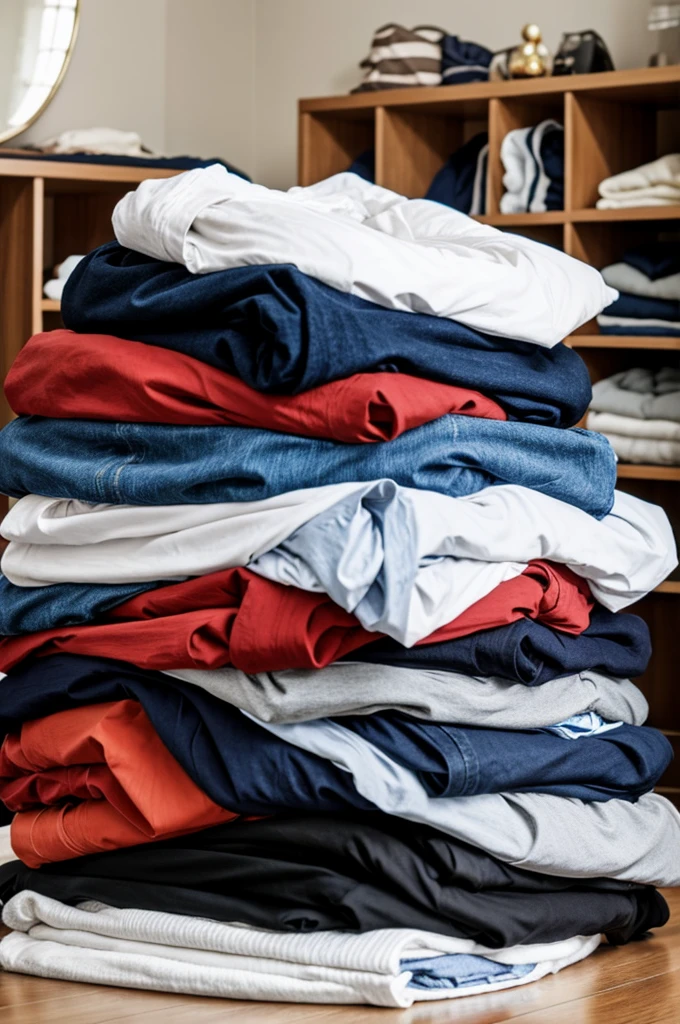 Make a pile of clothes