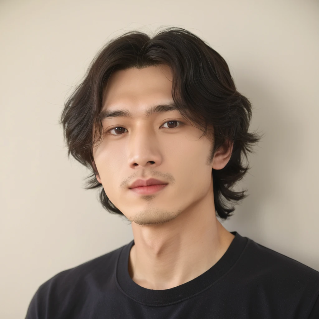Best Quality, 8k, Masterpiece, (Portrait: 1.3), (photo realistic:1.4), (hyper realistic:1.4), Sharp Focus, looking at viewer, (smoother lighting:1.1), (increase cinematic lighting quality:0.9), realistic lighting, backlighting, light on face, ray trace, (brightening light:1.2), (Increase quality:1.4), sharp detail, (best quality real texture skin:1.4), finely detailed eyes, black_eyes, finely detailed face, 25 year old Korean man, (white formal_shirt:1.4), (Create an image maintaining the original base model hairstyle:1.5)