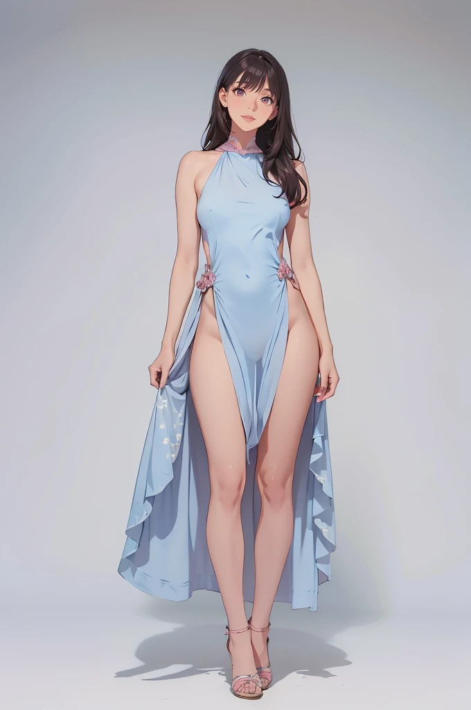 (masterpiece), (best quality), (ultra-detailed), (best illustration), (best shadow), (absurdres), Female, 25 years old, looking at viewer, steam, shy, nsfw, medium breasts, Pink lips, light smile,