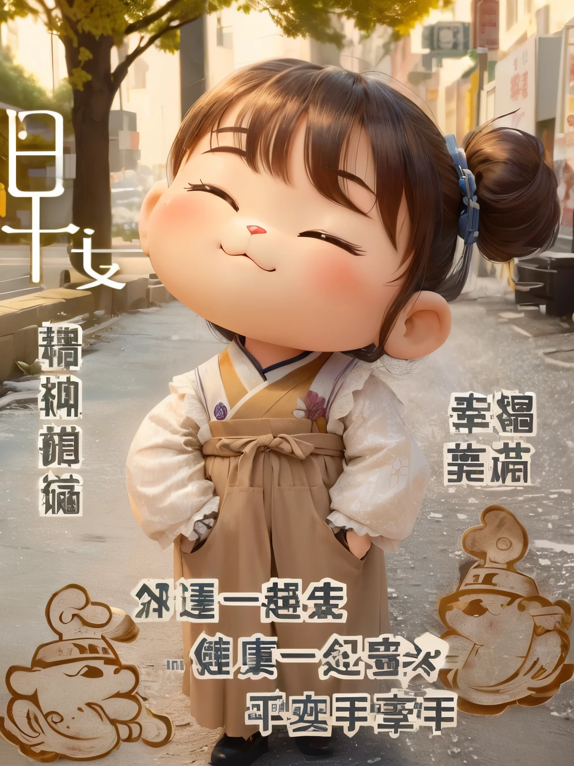 Cartoon人物和一杯咖啡的特寫, Popular topics on cgstation, Inspired by Chen Daofu, cgstation trends, character poster, Cartoon, movie poster character, cute characters, poster, cute porcelain doll, Movie promotional pictures, Animated films, movie artwork, Hungry Ghost Festival, promotional movie poster