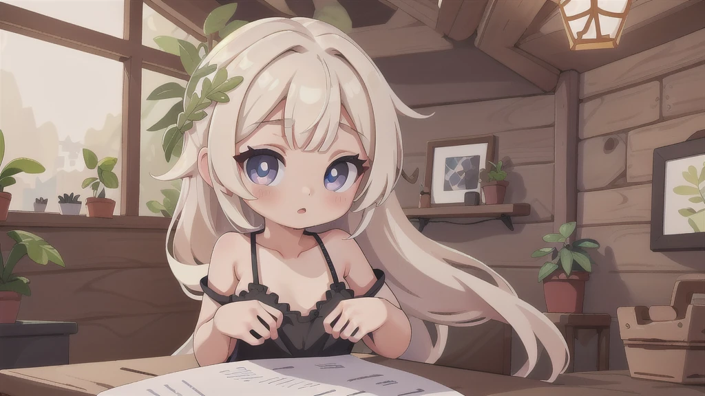 1girl, fern, long hair, hair ornaments, white camisole, bikini, indoor, upper body, looking at viewer, ((masterpiece)), (extremely detailed CG unity 8k wallpaper), best quality, cinematic lighting, detailed background, beautiful detailed eyes, bright pupils, (an extremely delicate and beautiful), (Beautiful and detailed eye description), ultra-detailed