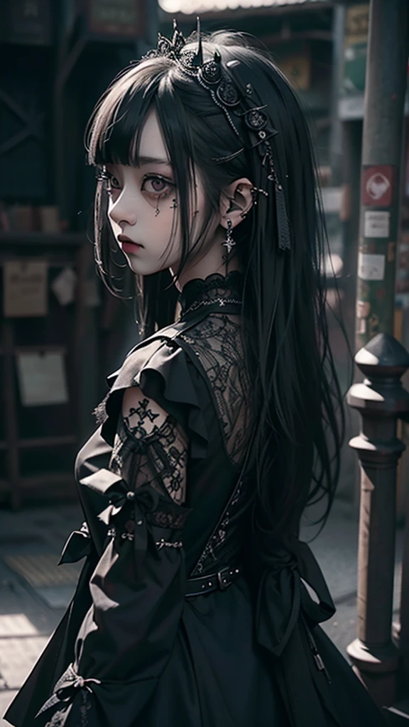 best qualtiy，tmasterpiece，photore，4K，realisticlying，The is very detailed，JK，Black long straight
