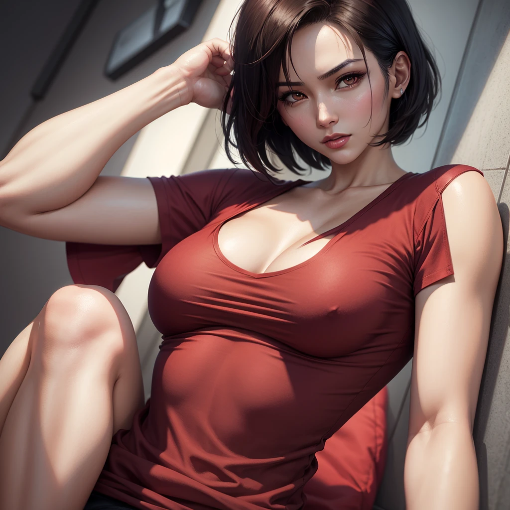 draw ada wong in a t-shirt