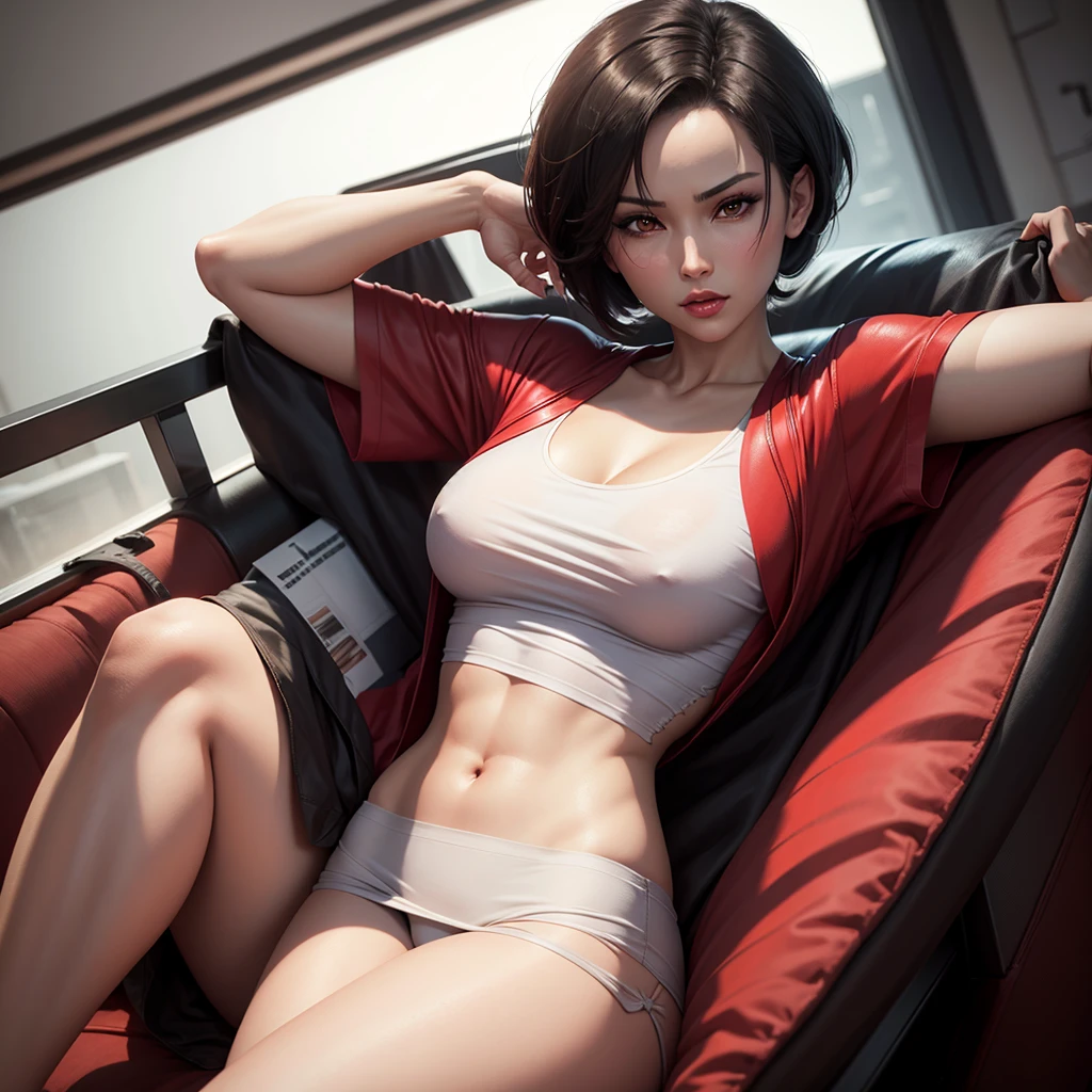 draw ada wong in a t-shirt