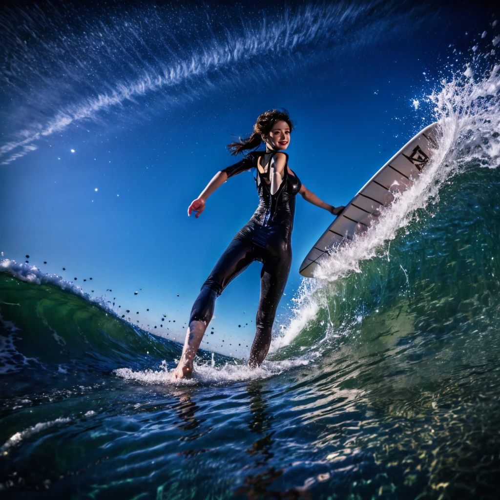 (ZoomedOut:1.28, Wide-shot) ZoomLayer (Epic photo of surfer magazine:1.37). (Full of Water, Everything Wetted:1.4) WetHair (extremely detailed Cute Girl in RED)(SparklingHighlights:1.28), Dynamic Joyful Expressions LifeLike Rendering (ManoErina:1.0) . Overflowing Gigantic Sideboob (Clearly Visible Beautiful Breast to Buttocks Line) Tiny and Roundly Butt, Detailed wet clothing texture, see-through leotard, (Sloppy Surfboard:-1.2) Riding on waves, Sparkling water, TyndallEffect(Starry Water Particles:1.32), Whole Body proportions and all limbs are anatomically accurate
