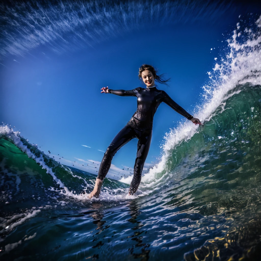 (ZoomedOut:1.28, Wide-shot) ZoomLayer (Epic photo of surfer magazine:1.37). (Full of Water, Everything Wetted:1.4) WetHair (extremely detailed Cute Girl in RED)(SparklingHighlights:1.28), Dynamic Joyful Expressions LifeLike Rendering (ManoErina:1.0) . Overflowing Gigantic Sideboob (Clearly Visible Beautiful Breast to Buttocks Line) Tiny and Roundly Butt, Detailed wet clothing texture, see-through leotard, (Sloppy Surfboard:-1.2) Riding on waves, Sparkling water, TyndallEffect(Starry Water Particles:1.32), Whole Body proportions and all limbs are anatomically accurate