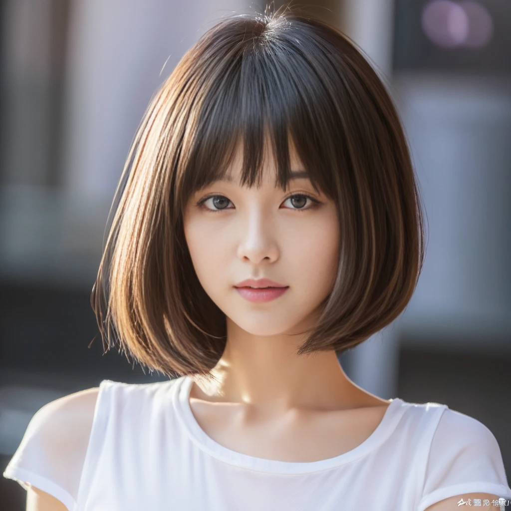 ((Highest quality、In 8K、masterpiece:1.3))、Sharp focus:1.2、Beautiful woman perfect body:1.4、Slim Abs:1.2、((Short Hair:1.2))、(trendy fashion in tokyo、T-Shirts:1.1)、Background white、Wet body:1.5、Three-dimensional texture、Detailed eyes、(Brown Hair、Black Hair:1.2)、Very shiny hair、Backward view、Hair quality improvement、Handsome short、Short-haired blonde、No text、Lower text eraser