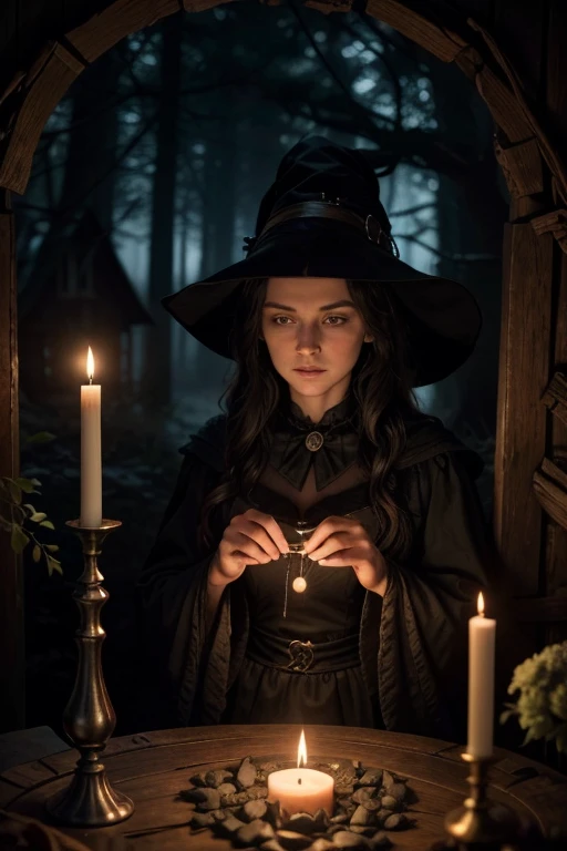 The witch's decision to renounce her powers and follow a simple path devoid of magic was not easy. She spent sleepless nights reflecting on what she was leaving behind. The walls of her cabin seemed to whisper dark, tantalizing memories of powerful spells and forbidden knowledge. Each lit candle carried with it the weight of the choices that shaped his existence until then. The witch walked through her garden, observing the withered flowers and magical herbs that were now losing their enchanting shine. The cold cauldron in the fireplace reminded her of the alchemical preparations that had once fascinated her but now gave her shivers. Even with doubts haunting her mind, the witch knew it was time to move on and free herself from the chains of black magic.