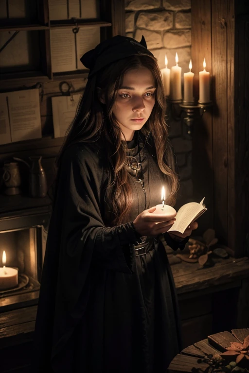 The witch's decision to renounce her powers and follow a simple path devoid of magic was not easy. She spent sleepless nights reflecting on what she was leaving behind. The walls of her cabin seemed to whisper dark, tantalizing memories of powerful spells and forbidden knowledge. Each lit candle carried with it the weight of the choices that shaped his existence until then. The witch walked through her garden, observing the withered flowers and magical herbs that were now losing their enchanting shine. The cold cauldron in the fireplace reminded her of the alchemical preparations that had once fascinated her but now gave her shivers. Even with doubts haunting her mind, the witch knew it was time to move on and free herself from the chains of black magic.