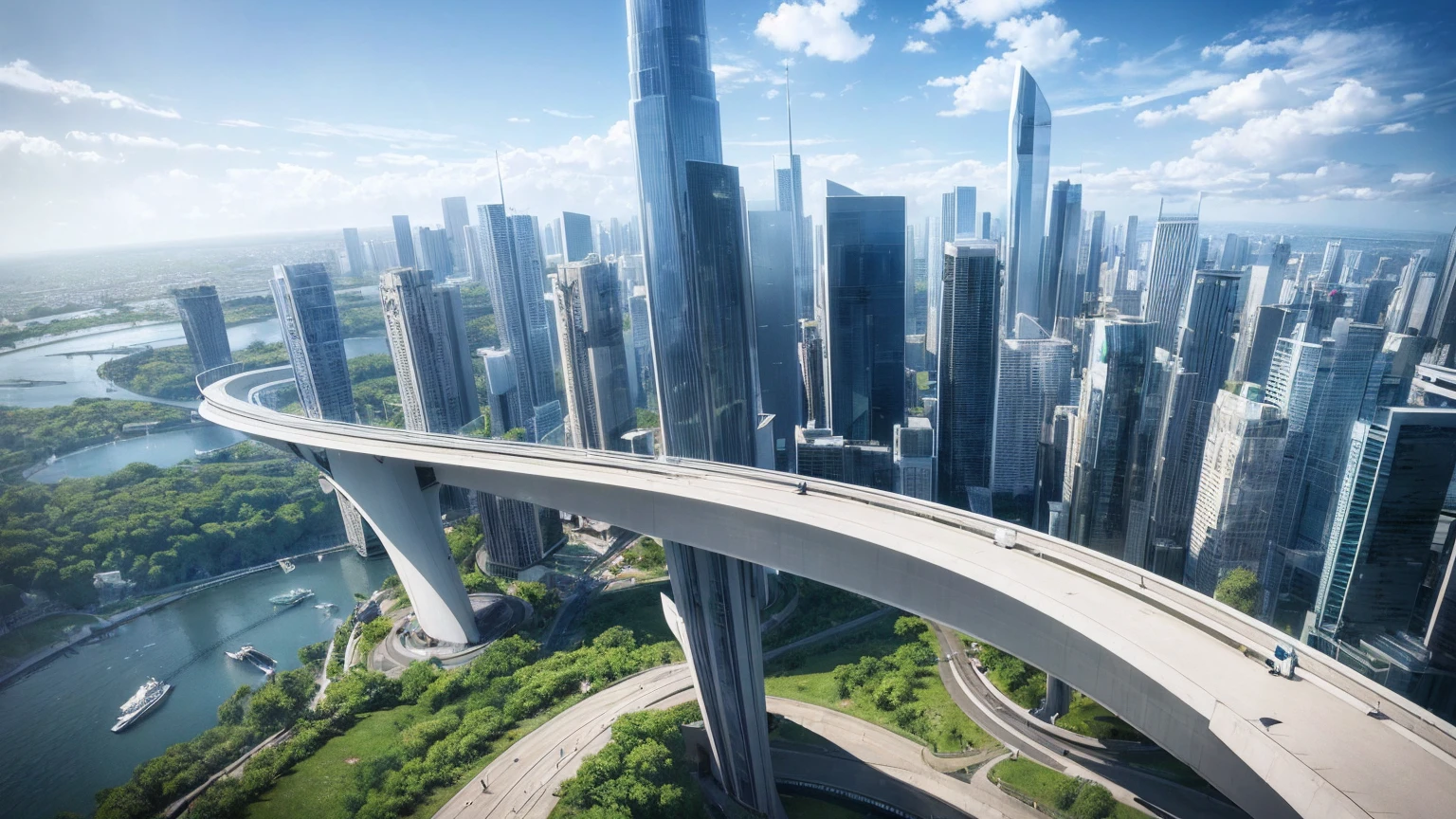 (Best quality,4K,8K,A high resolution,Masterpiece:1.2),Ultra-detailed,(Realistic,Photorealistic,photo-realistic:1.37),Futuristic floating city,Futuristic technology,Huge urban high-tech tablet platform,Airship,Floating in the sky,Futuristic city,Small airships around,High-tech hemispherical platform,Colorful lights,Advanced architecture,modernn architecture,skyscrapper,Access the cloud,Scenic beauty,view over city,Impressive design,Blend seamlessly with nature,energetic and vibrant atmosphere,Futuristic transportation system,Parking is suspended,Transparent path,Lush greenery,Sky gardens,cascading waterfalls,Magnificent skyline,reflections on the water,Sparkling river,Architectural innovation,futuristic skyscrapers,Transparent dome,The shape of the building is unusual,Elevated walkway,Impressive skyline,Glowing lights,Futuristic technology,Minimalist design,Scenic spots,Panoramic view,Cloud Piercing Tower,Vibrant colors,epic sunrise,epic sunset,Dazzling light display,magical ambiance,The future city,Urban Utopia,LuxuryLifestyle,Innovative energy,sustainable development,Smart city technology,Advanced infrastructure,Tranquil atmosphere,Nature and technology live in harmony,Awesome cityscape,Unprecedented urban planning,Architecture connects seamlessly with nature,High-tech metropolis,A cutting-edge engineering marvel,The future of urban living,Visionary architectural concept,Energy-efficient buildings,Harmony with the environment,A city floating above the clouds,Utopian dreams become reality,The possibilities are endless,State-of-the-art transportation network,Green energy integration,Innovative materials,Impressive holographic display,Advanced communication system,Breathtaking aerial view,Quiet and peaceful environment,Modernist aesthetics,Ethereal beauty