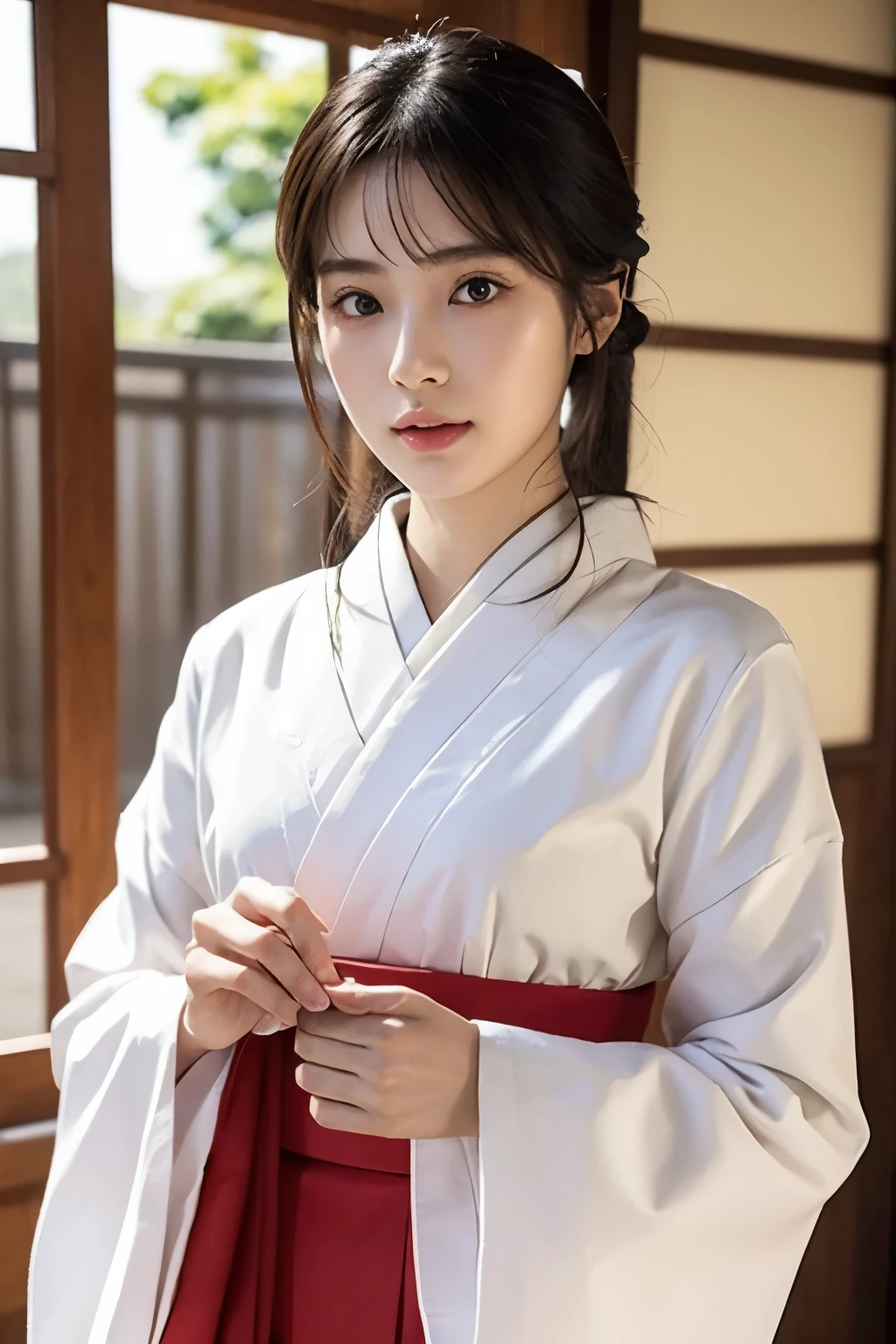 Japanese clothes, beautiful woman, masterpiece, human-like skin, realistic face,
