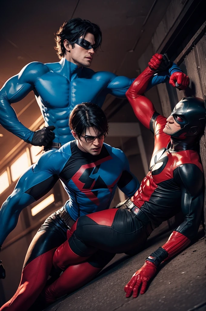 Fight between Daredevil and Nightwing