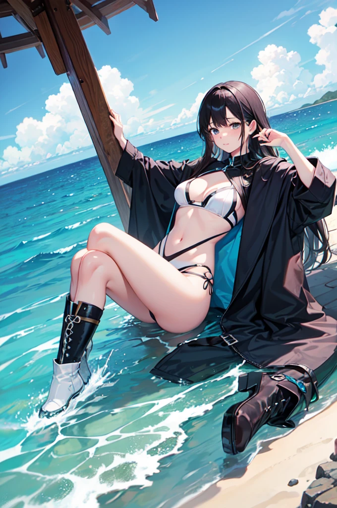 One Girl,20-year-old,Fantasy World, Ocean,Ocean賊,Ocean賊の帽子,Sexy pose,boots