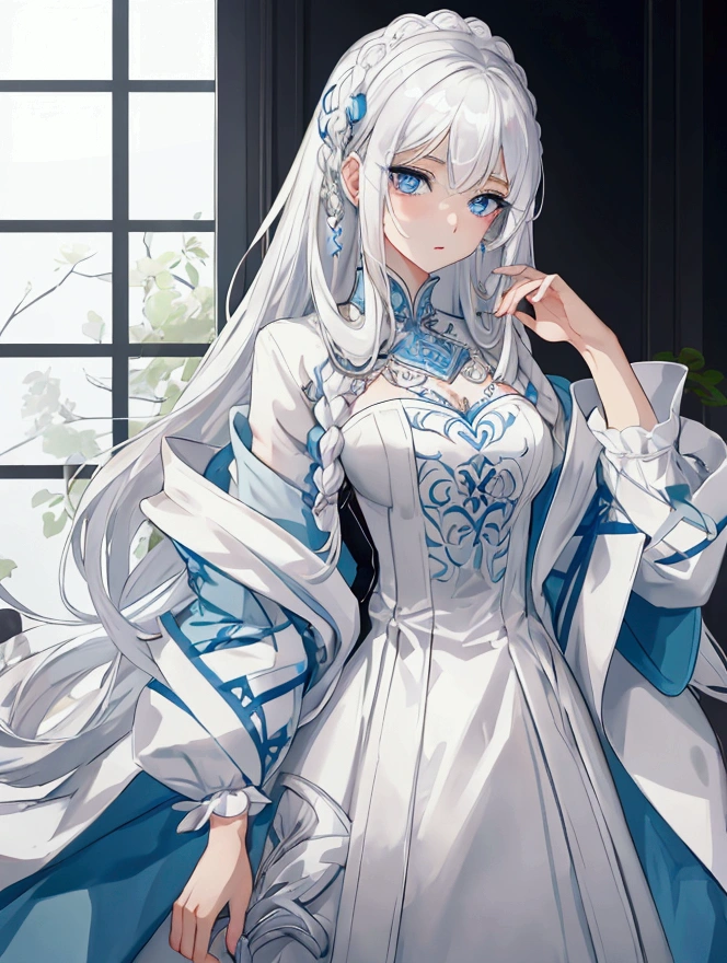 ,white hair,light blue eyes