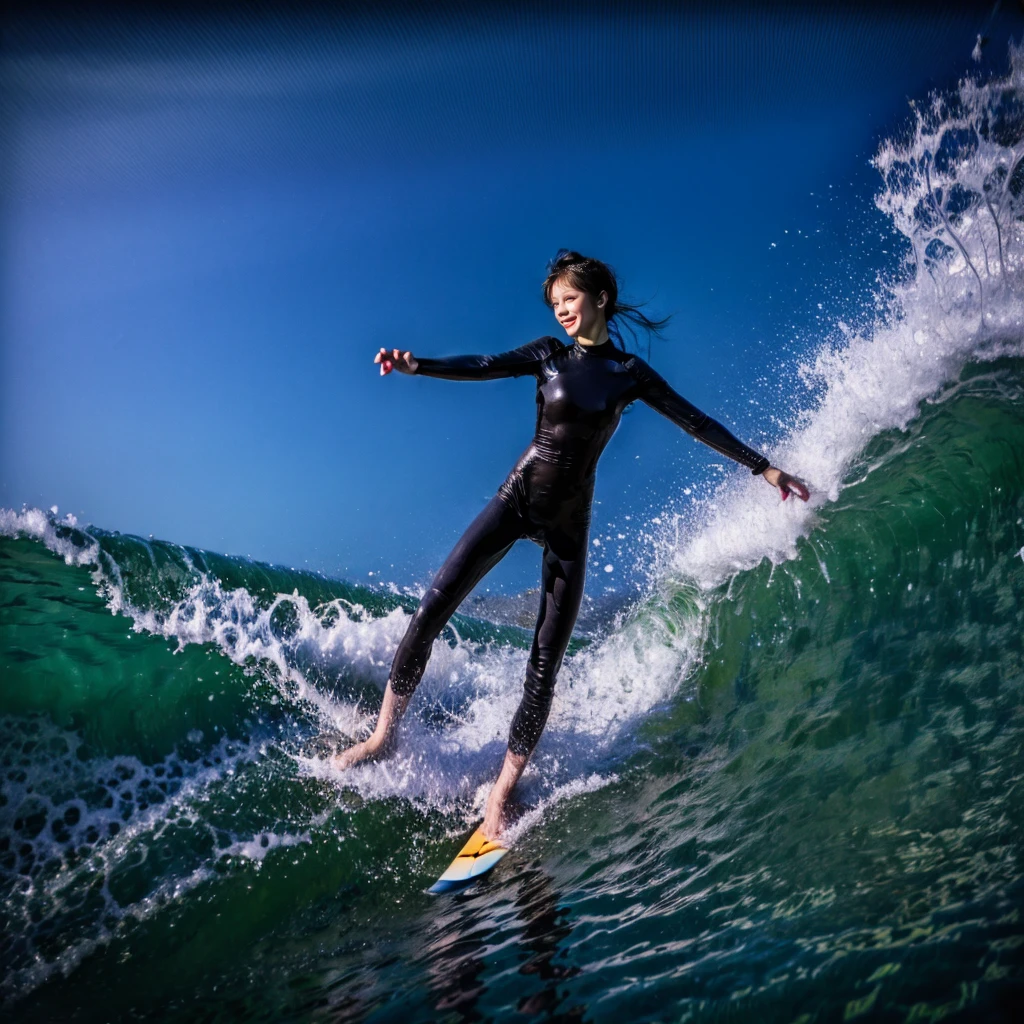 (ZoomedOut:1.28, Wide-shot) ZoomLayer (Epic photo of surfer magazine:1.37). (Full of Water, Everything Wetted:1.4) WetHair (extremely detailed Cute Girl in RED)(SparklingHighlights:1.28), Dynamic Joyful Expressions LifeLike Rendering (ManoErina:1.0) . Overflowing Gigantic Sideboob (Clearly Visible Beautiful Breast to Buttocks Line) Tiny and Roundly Butt, Detailed wet clothing texture, see-through leotard, (Sloppy Surfboard:-1.2) Riding on waves, Sparkling water, TyndallEffect(Starry Water Particles:1.32), Whole Body proportions and all limbs are anatomically accurate