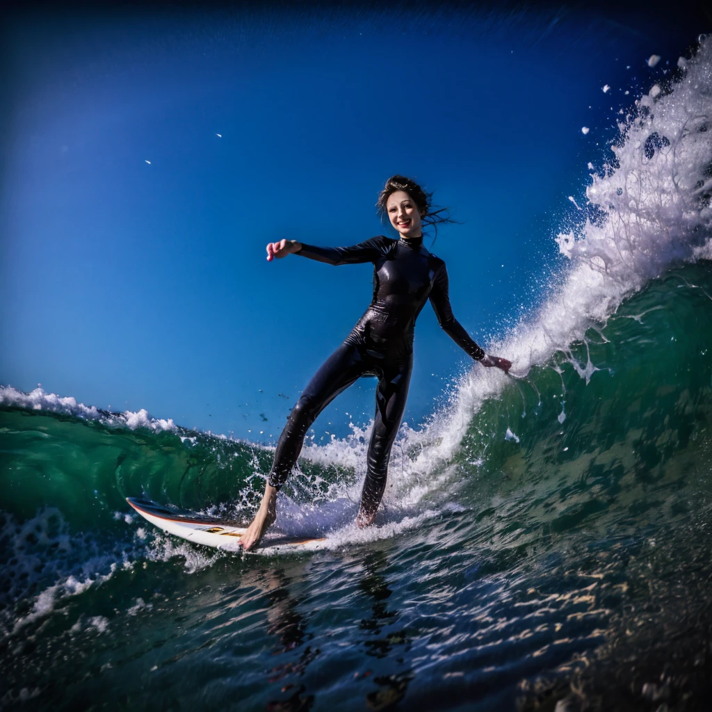 (ZoomedOut:1.28, Wide-shot) ZoomLayer (Epic photo of surfer magazine:1.37). (Full of Water, Everything Wetted:1.4) WetHair (extremely detailed Cute Girl in RED)(SparklingHighlights:1.28), Dynamic Joyful Expressions LifeLike Rendering (ManoErina:1.0) . Overflowing Gigantic Sideboob (Clearly Visible Beautiful Breast to Buttocks Line) Tiny and Roundly Butt, Detailed wet clothing texture, see-through leotard, (Sloppy Surfboard:-1.2) Riding on waves, Sparkling water, TyndallEffect(Starry Water Particles:1.32), Whole Body proportions and all limbs are anatomically accurate