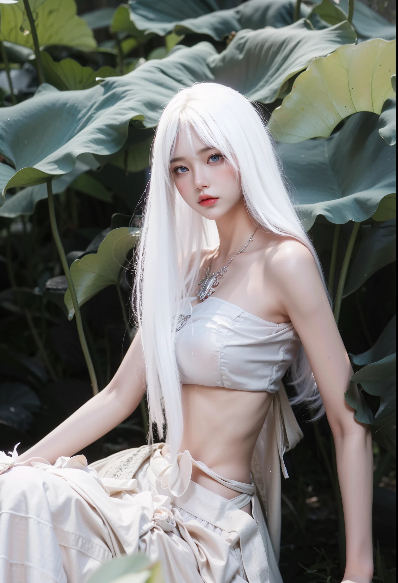 Game Art，Best image quality，Maximum resolution，8K，(A bust photo)，(portrait)，(Head close-up)，(Rule of Thirds)，Unreal Engine 5 rendering works，20 year old girl，((Queen))，The eyes are very detailed，(Large Breasts)，Elegant and noble，light，Ray Tracing，Game CG，((3D Unreal Engine))，OC rendering reflection mode，4K，Ultra-clear，Sensual，Translucent lace，Fair and plump figure，Pretty Face，Glossy Gel Coat，身着华贵礼服的Queen，Crystal Gem Crown，Necklace jewelry，blue eyes，The tattoo is very three-dimensional，Gorgeous and intricate tattoo designs，Ultra-clear portrait，Sexy thick lips(Red lipstick)，Gorgeous clothing，