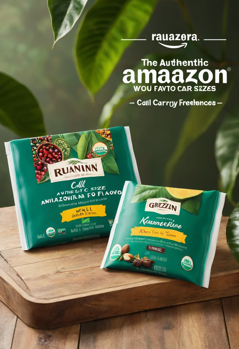 Main Text:
"The authentic Amazonian flavor, now in two sizes!"
Secondary Text:
"Choose the perfect size for you:
Great to share with family.
Small to carry everywhere."
Call to Action:
"Discover your favorite and experience natural freshness."
