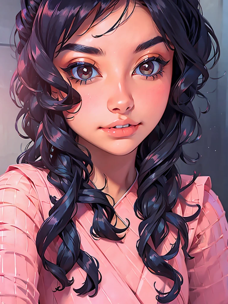 arafed woman in a pink dress posing for a picture, a hyperrealistic painting by Eve Ryder, reddit, tachisme, beautiful upper body, beautiful body and face, beautiful pretty young, very beautiful young woman, jaw dropping beauty, gorgeous face and figure, very very beautiful woman, young and cute girl, jaw-dropping beauty, beautiful shape of face and body