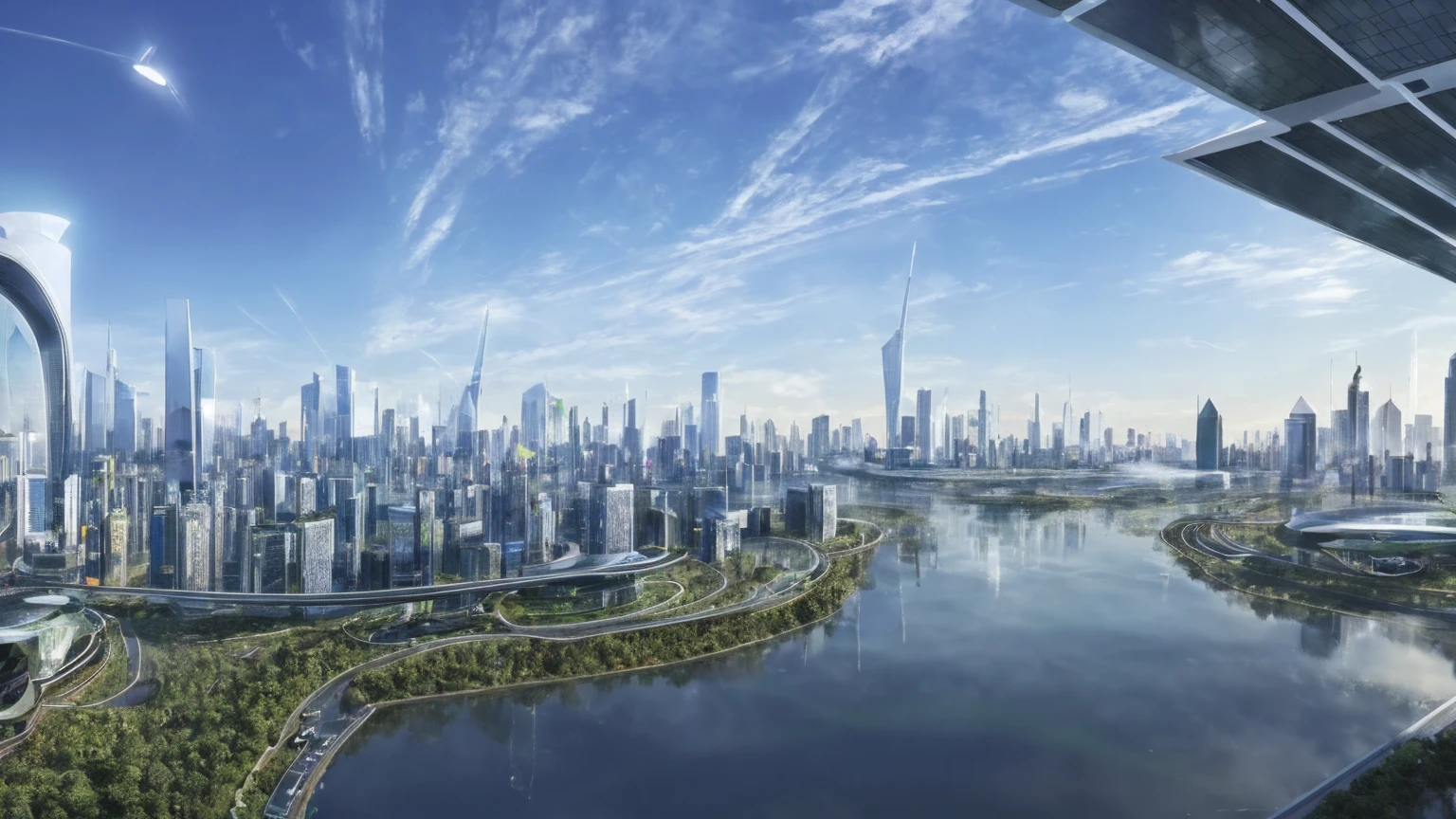 (Best quality,4K,8K,A high resolution,Masterpiece:1.2),Ultra-detailed,(Realistic,Photorealistic,photo-realistic:1.37),Futuristic floating city,Futuristic technology,Huge urban high-tech tablet platform,Airship,Floating in the sky,Futuristic city,Small airships around,High-tech hemispherical platform,Colorful lights,Advanced architecture,modernn architecture,skyscrapper,Access the cloud,Scenic beauty,view over city,Impressive design,Blend seamlessly with nature,energetic and vibrant atmosphere,Futuristic transportation system,Parking is suspended,Transparent path,Lush greenery,Sky gardens,cascading waterfalls,Magnificent skyline,reflections on the water,Sparkling river,Architectural innovation,futuristic skyscrapers,Transparent dome,The shape of the building is unusual,Elevated walkway,Impressive skyline,Glowing lights,Futuristic technology,Minimalist design,Scenic spots,Panoramic view,Cloud Piercing Tower,Vibrant colors,epic sunrise,epic sunset,Dazzling light display,magical ambiance,The future city,Urban Utopia,LuxuryLifestyle,Innovative energy,sustainable development,Smart city technology,Advanced infrastructure,Tranquil atmosphere,Nature and technology live in harmony,Awesome cityscape,Unprecedented urban planning,Architecture connects seamlessly with nature,High-tech metropolis,A cutting-edge engineering marvel,The future of urban living,Visionary architectural concept,Energy-efficient buildings,Harmony with the environment,A city floating above the clouds,Utopian dreams become reality,The possibilities are endless,State-of-the-art transportation network,Green energy integration,Innovative materials,Impressive holographic display,Advanced communication system,Breathtaking aerial view,Quiet and peaceful environment,Modernist aesthetics,Ethereal beauty