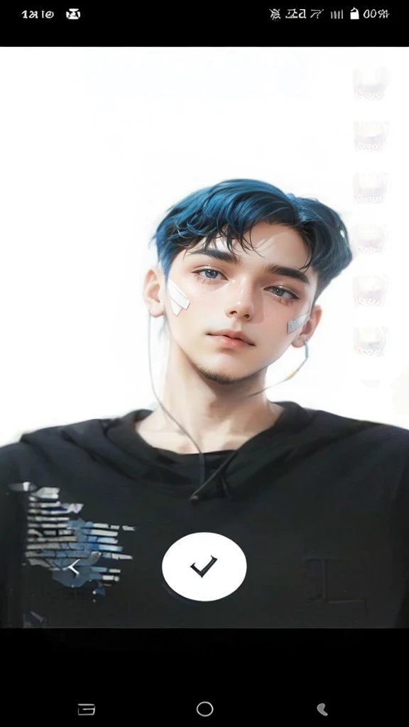 ((4K works))、masterpiece、(top-quality)、One Beautiful Boy、Slim body、tall、((Attractive street style in black hoodie))、(Detailed beautiful eyes)、Fantastic British cities、Daytime city、((Walking through a city in the UK))、((Daytime bright sky))、((Cities in United Kingdom))、((Shot in UK citieid night、((Short-haired bright blue hair))、((Smaller face))、((White eyes))、((American adult male))、((Adult male 26 years old))、((Cool Men))、((Like a celebrity))、((Smile showing teeth and smiling))、((Korean Makeup))、((elongated and sharp eyes))、((boyish))、((Upper body photography))、((Happy dating))、Professional Photos、((Shot alone))、((Shot diagonally from the side))、((Shot in close proximity to him))、((He is walking next to the viewer))、((Focus zoom in))