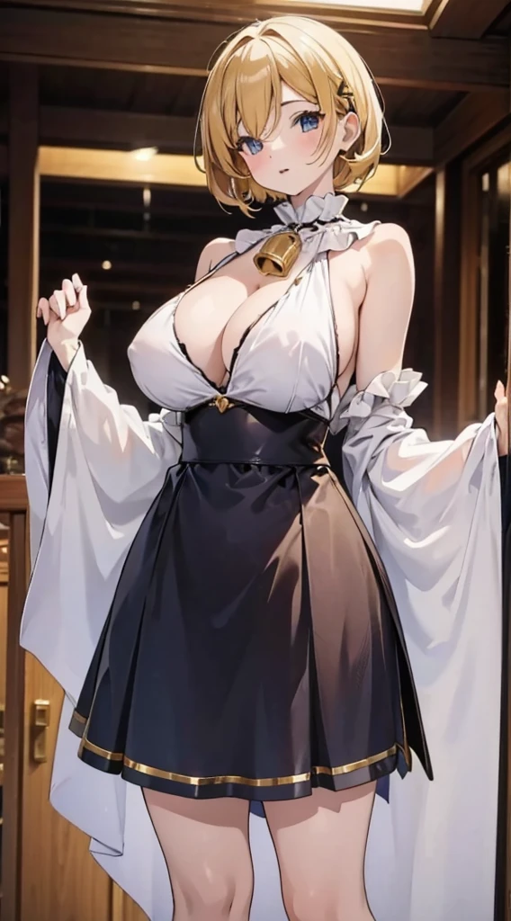 Cosplay girls,Mature girl,Big breasts,Big breasts,mature body,Clothes with bells and whistles,Gorgeous clothes,Anime style girl,Complex clothing,Close-up shot from waist up,Coordinated body proportions,Golden ratio figure,Short skirt