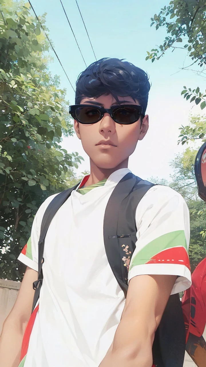 (masterpiece), best quality, ultra-high resolution, ((one man)), male, elegant, (japanese God), Tsukuyomi, expressive eyes, perfect face, half body, looking at viewer, dutch angle, cowboy shot, (very long black flowy hair), (golden eye color), handsome, night time, crescent moon, (japanese clothing), (black blue kimono), (extremely detailed clothing), cherry blossoms, dynamic light, beautiful colors, milky way, hd