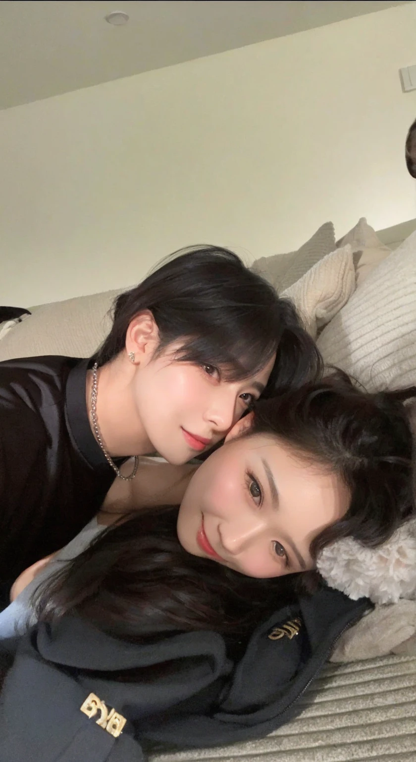 Modern. Korean style. Elegant couple, handsome boy and beautiful girl. Dark hair color. Very deatiled face. pretty eyes (perfect eyes). 8K resolution. Masterpiece. Romantic, love, glowing light. Petals. Smile, Korean Style, staring at each other