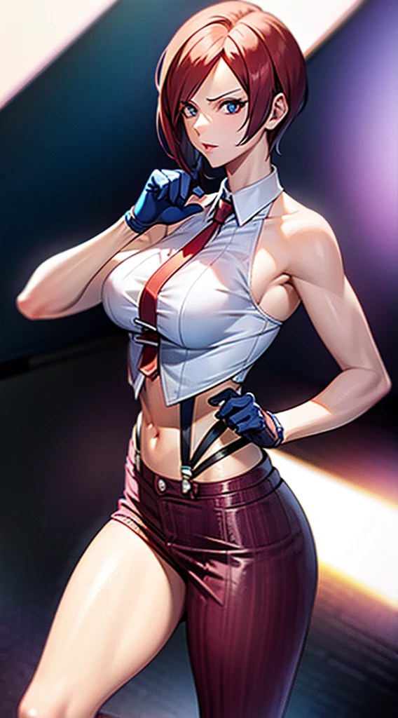 Blue mary sexy kof female character without bra 