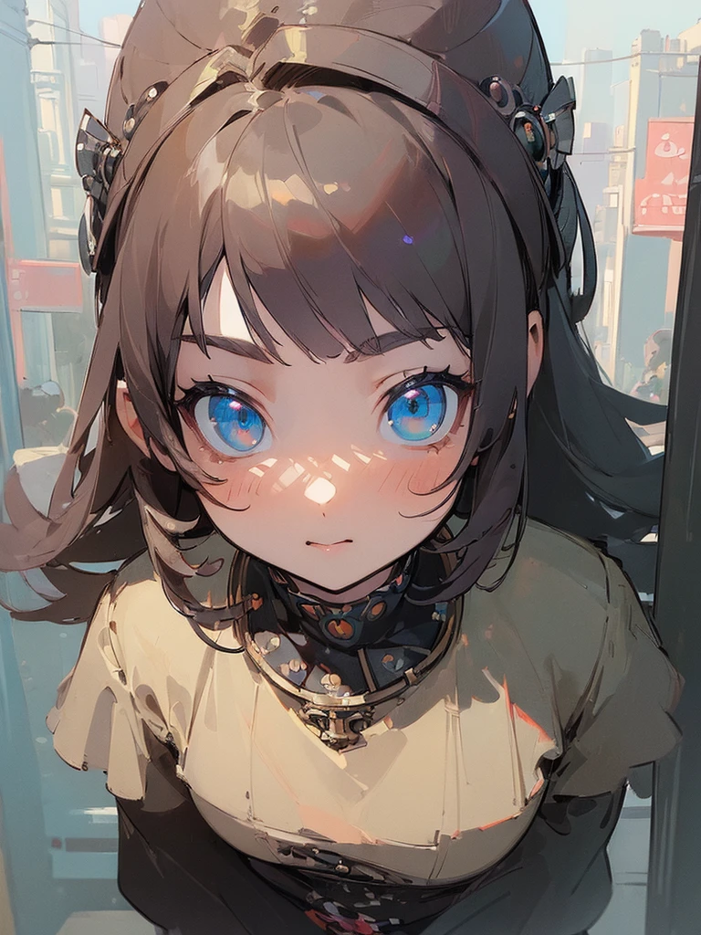 (Masterpiece, Best Quality, Ultra Detailed: 1.6), Illustration, (Single, 1 Girl, Beautiful Detailed Eyes: 1.2), City, Street, Cute, Otherworld.