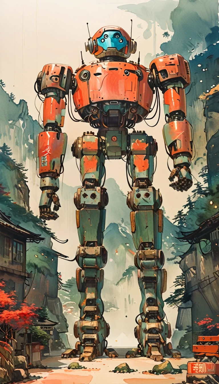 sketch、The Style of Kawanabe Kyosai、Hongkong、Giant Robot、1970s