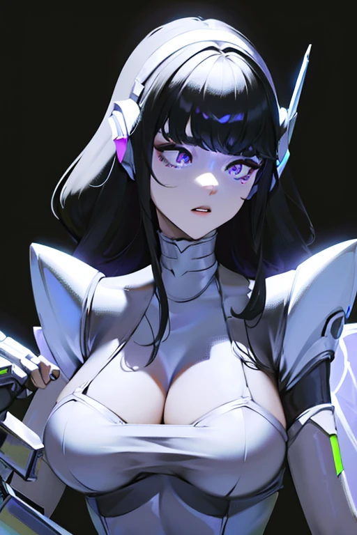 neonpunk style (Masterpiece Photo:1.3) of (Ultra detailed:1.3) cute girl, beautiful, skinny, muscular, asian, doll, aged down, [(long hair:1.4)|black hair], puffy hair, large breast, pale skin, large wings,Highly Detailed,(Cyberpunk Art:1.3) . cyberpunk, vaporwave, neon, vibes, vibrant, stunningly beautiful, crisp, detailed, sleek, ultramodern, magenta highlights, dark purple shadows, high contrast, cinematic, ultra detailed, intricate, professional