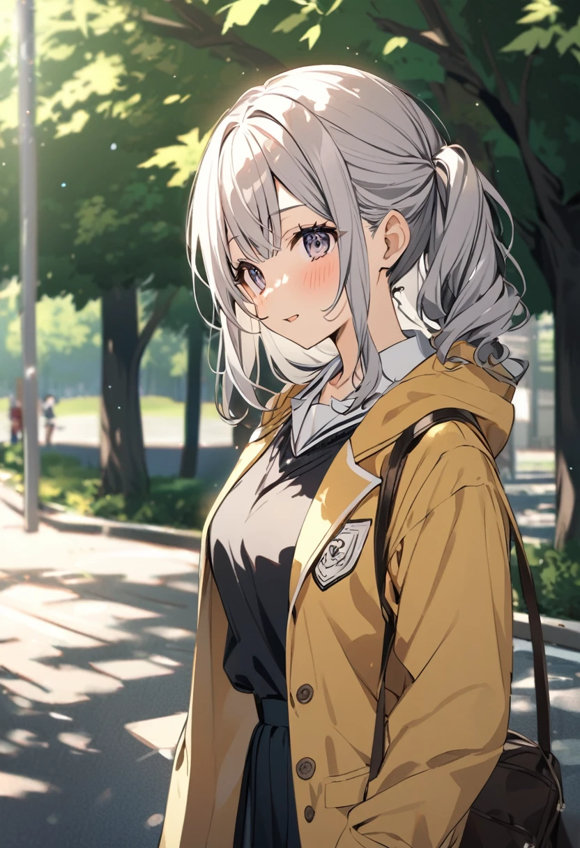 high school girl Mikamoyama Park