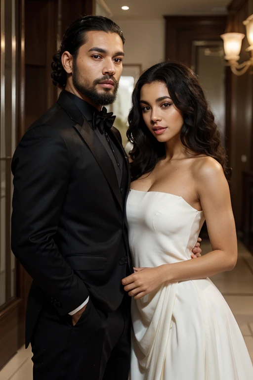 Dark policeman with Mexican skin and Arab curly hair with a beautiful gradient, il a les yeux vert avec une moustache et un bouc il est beau très beaux il s’appelle agent yaya et il est en couple avec l’agent Lopez il s’aime telment