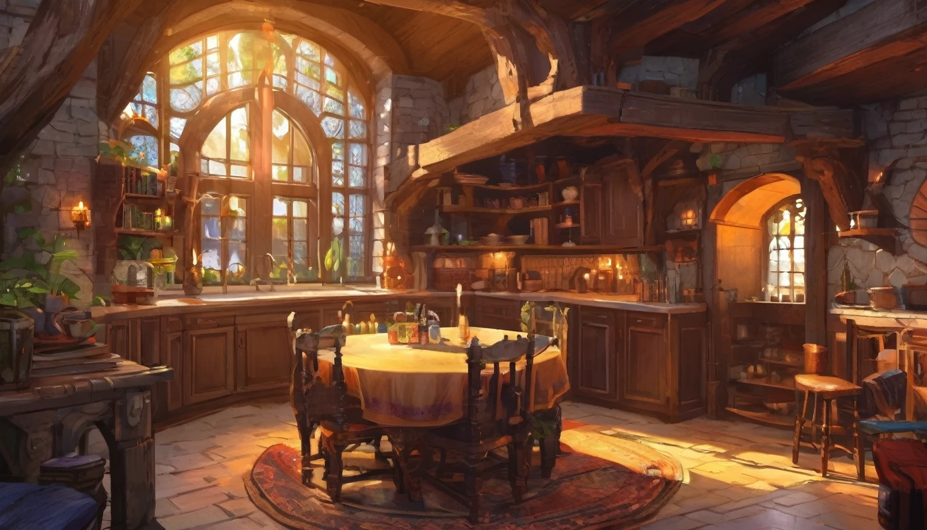 Dungeons and Dragons, Bed and Breakfast, kitchen full of magical portals to other dimensions